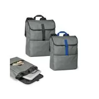 Mochila para notebook em 600D de alta densidade. Compartimento principal com divisória almofadada para notebook até 15.6". Bolso frontal com zíper. Parte posterior e alças almofadadas. 290 x 370 x 110 mm