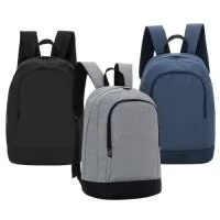 Mochila confeccionada em poliéster com compartimento para notebook até 14 polegadas. Contém bolso frontal com zíper, alça de mão, alça de ombro acolchoada com revestimento antitranspirante e bolso interno acolchoado para notebook de até 14 polegadas.  Altura: 42,5cm Largura: 28,5 cm Profundidade: 15 cm Medidas aproximadas para gravação(CxL): 27 cm x 17 cm Peso aproximado(g): 368