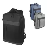 Parte externa: Alças de mão e de ombro acolchoadas; 2 bolsos frontais com zíper; Conector USB na lateral;  Parte interna: Compartimento para Notebook, Tamanho total do Notebook - 15,6"