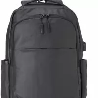 Mochila em couro sintético 20 litros resistente à água com quatro compartimentos, sendo o principal com bolso para notebook até 14 polegadas e um exclusivo com proteção contra furto. Com divisórias internas para acessórios, a mochila possui bolsos laterais, suporte externo USB, duas alças de mãos, alça para encaixe em malas de viagem e área costada com revestimento espumado. Altura: 45 cm x Largura: 34 cm x Profundidade: 12 cm 