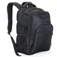 Mochila poliéster para notebook, contém detalhes em nylon e neoprene, compartimento grande com bolso interno, compartimento médio com bolso/suporte para documentos e divisórias para 3 canetas, mini bolso com frontal superior, compartimento pequeno com bolso frontal e dois bolsos laterais de tela(nylon). Zíperes preto, duas fivelas laterais que podem ser encaixadas nas alças laterais para fechar com mais segurança a mochila, alça superior acolchoada e alça de nylon, alças ajustáveis para as costas revestidas com espuma e parte traseira também revestida de espuma para um maior conforto.  Altura: 37 cm Largura: 29 cm Medidas aproximadas para gravação: (CxL): 19,5 cm x 23 cm Tamanho: (CxL): 47 cm x 38 cm x 19 cm