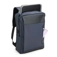 Mochila de 22 litros em poliuretano impermeável. Compartimento acolchoado para notebook até 17. Cadeado numérico TSA antifurto.