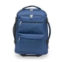 Mochila em poliéster impermeável com capacidade para até 24 litros. Possui compartimento interno principal com dois bolsos de fechamento em zíper e cinta compressora para roupas. Conta ainda com dois compartimentos frontais, sendo um deles com divisó