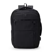 Mochila confeccionada em Nylon 20 Litros com 4 compartimentos, sendo o principal com bolso para notebook 15,6. Possui um bolso externo, bolsos e divisórias internas para acessórios, a mochila possui suporte externo USB, alça com bolso integrado para 