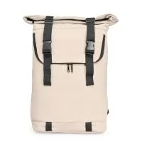 Mochila de couro sintético de 34 litros resistente à água. Possui dois compartimentos, sendo o principal com bolso para notebook de 14 polegadas. Possui engate para mala de viagem, fechamento por zíper e cinto com velcro.
