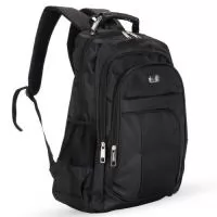  Mochila nylon poliester para notebook. Possui compartimento grande com bolso interno para notebook, dois compartimentos médios, bolso pequeno frontal e bolsos laterais de rede. Zíperes prata, alça superior com pegador emborrachado e tira de silicone com cabo de aço interno para garantir maior resistência, alça superior de nylon, alças para costa ajustáveis revestidas com espuma, parte traseira também revestida de espuma para maior conforto. Com gravação a laser na placa metálica frontal.   Medidas aproximadas para gravação (CxD):  1,1 cm x 3,1 cm  Tamanho total aproximado (CxD):  49 cm x 39 cm x 19 cm  Peso aproximado (g):  718  * Sujeito a disponibilidade em estoque*    