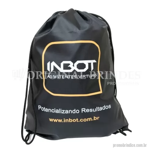 Mochila saco personalizada - Sacola mochila com alça dupla de ombro em cordão. Disponível em várias cores. Gravação da Logomarca em 1 Cor já inclusa.