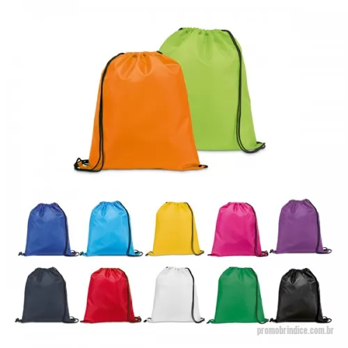 Mochila saco personalizada - Mochila saco modelo Fitness,Sacola tipo mochila em 210D. 350 x 410 mm.
