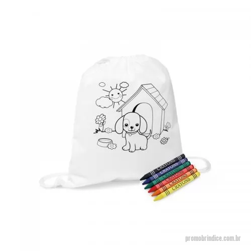 Mochila saco personalizada - Mochila Saco para Colorir Personalizada