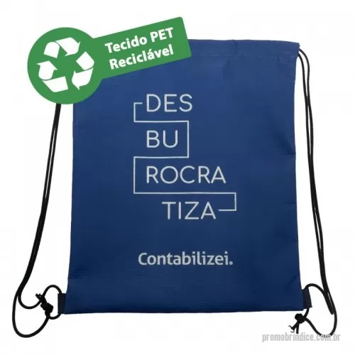 Mochila saco personalizada - Mochila ecológica personalizada sacochila. Tamanho 31x38 cm (LxA), tecido reciclável pet, com corda de nylon para fechamento.