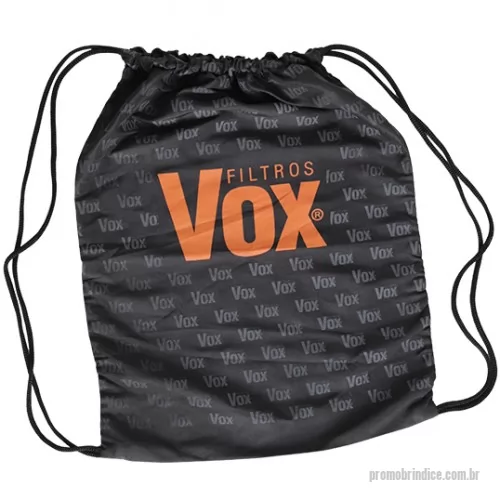 Mochila saco personalizada - Mochila saco tamanho 35x40 em tecido microfibra com cordão e logotipo silcado
