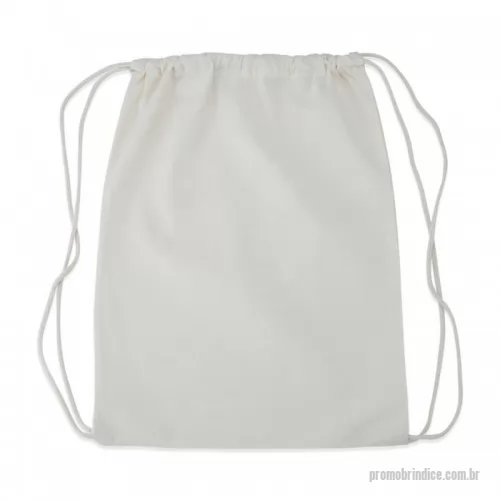 Mochila saco personalizada - Mochila saco confeccionada em algodão.