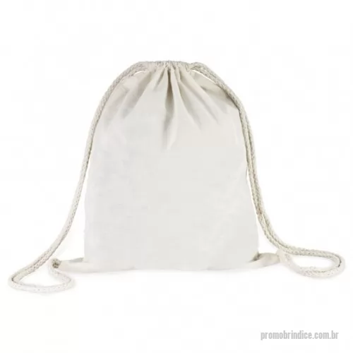 Mochila saco personalizada - Mochila saco em algodão.