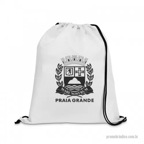 Mochila saco personalizada - Sacola tipo mochila. 210D.