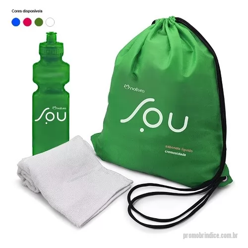 Mochila saco personalizada - Kit Fitness 3 Peças