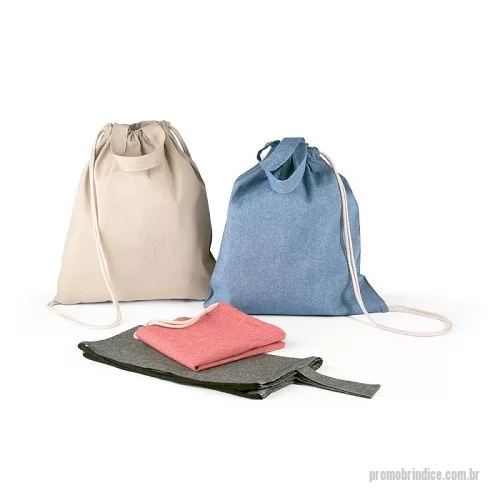 Mochila saco personalizada - Mochila Saco Algodão Reciclado