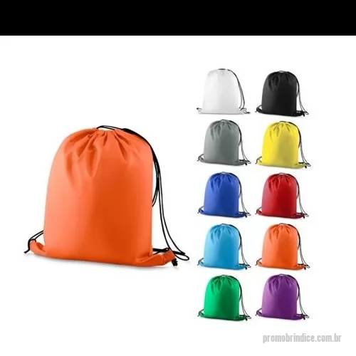 Mochila saco personalizada - Sacola/Mochila Poliéster 210D (40x35cm)