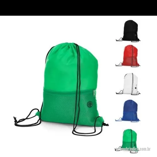 Mochila saco personalizada - Sacola/Mochila Poliéster 210D (43x32cm)