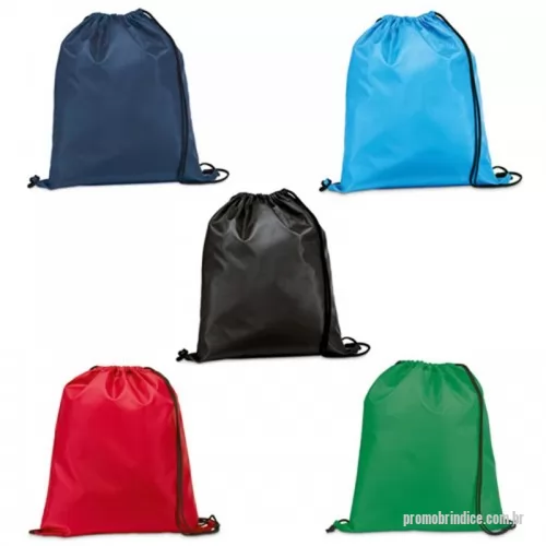 Mochila saco personalizada - Sacola tipo mochila em nylon personalizada.  Tamanho: 35 x 41cm