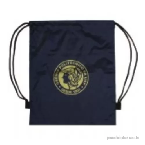 Mochila saco personalizada - Mochila esportiva confeccionada em microfibra, formato 32 X 40 cm. Regulagem para fechamento em cordão