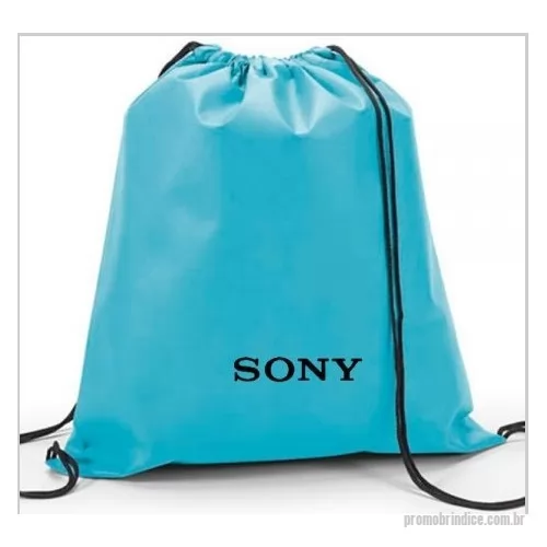 Mochila saco personalizada - Mochila saco produzida em nylon com duas alças e gravação em Silk.