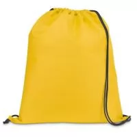 Sacola tipo mochila em 210D com cordões em preto. Disponível numa variada gama de cores. 350 x 410 mm