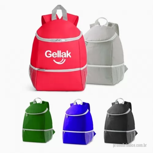 Mochila térmica personalizada - Somos fabricantes! Mochila Térmica produzida em nylon 600 e espuma térmica metalizada (disponível em diversas cores),   capacidade de até 12 Litros. Gravação em serigrafia, bordado ou sublimação. Produto ideal para a pessoa que gosta de fazer caminhadas ou até mesmo deixar sua ida à praia mais prática. Medidas: 28 x 34 x 14 cm.