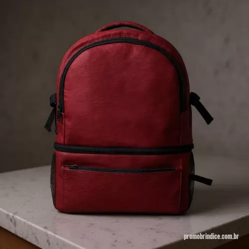 Mochila térmica personalizada - MOCHILA MEDIDA 50X36X18CM  COM COMPARTIMENTO  TÉRMICO EM TECIDO NYLON MESCLA PARTE EXTERNA: DOIS BOLSOS LATERAIS. BOLSO FRONTAL ALÇA DE MÃO E OMBRO ACOLCHOADO. PARTE INTERNA: COMPARTIMENTO TÉRMICO IDEAL  PARA TRANSPORTAR ALIMENTOS. CAPACIDADE DO INTERIOR TÉRMICO,  COMPARTIMENTO NA PARTE SUPERIOR COM ZÍPER.