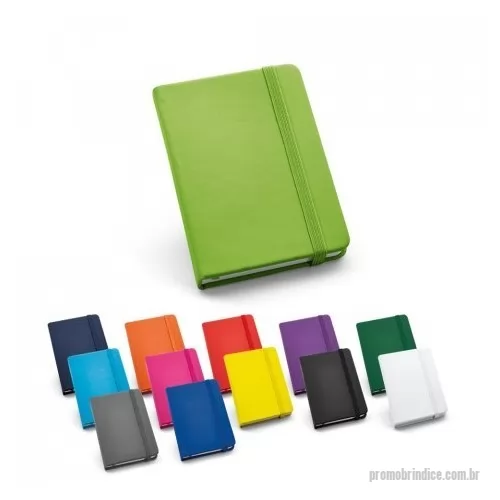 Moleskine personalizado - Caderno de bolso com 80 folhas não pautadas, capa dura em c. sintético, fita separadora e elástico. 90 x 140 mm