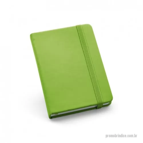 Moleskine personalizado - Caderno de bolso com 80 folhas não pautadas, capa dura em c. sintético, fita separadora e elástico.
