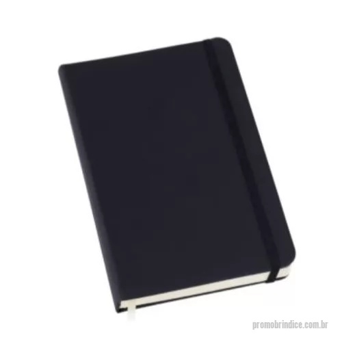 Moleskine personalizado - Caderneta tipo moleskine  Preto com pauta, formato 10x15cm, 80 folhas dcom pauta, Capa de couro sintetico emborrachado - com elastico 