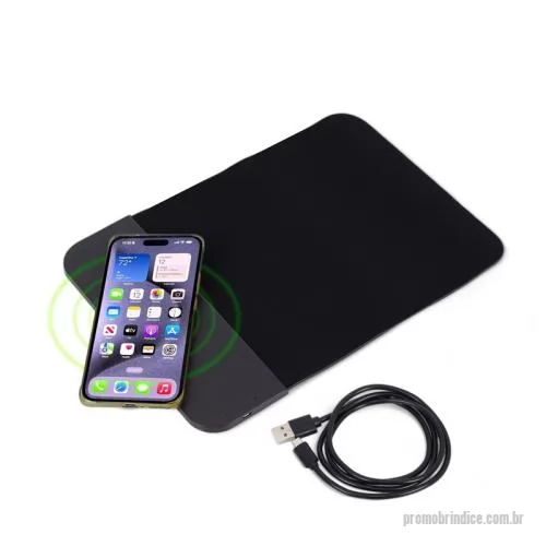 Mouse pad com Carregador Wireless personalizado - Mouse pad com Carregador Wireless Personalizado