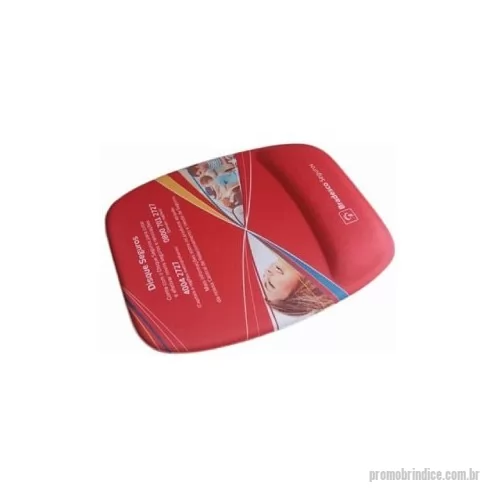 Mouse pad personalizado - Mouse pad ergonômico personalizado formato retangular 18,5 x 23,5 cm, impressão sublimática - cromia - direto no tecido 100% poliéster. Base de borracha de PVC Preto - Antiderrapante. 