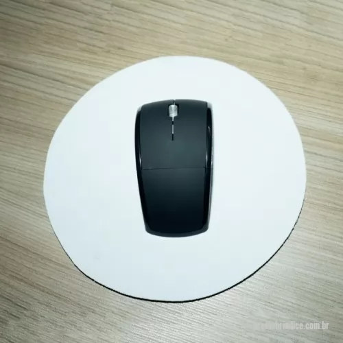 Mouse pad personalizado - Mouse pad neoprene formato circular com parte inferior emborrachada antideslizante. ideal para personalização