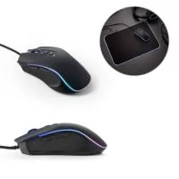 Mouse para jogos em ABS e acabamento emborrachado com 7 botões e iluminação RGB com 8 modos possíveis. Formato ergonômico desenhado para conforto e desempenho de uso prolongado. Configuração de alta precisão até 7200 DPI. Fio resistente em nylon de 1.5 m. Fornecido em caixa presente. 125 x 67 x 39 mm | Caixa: 140 x 95 x 45 mm