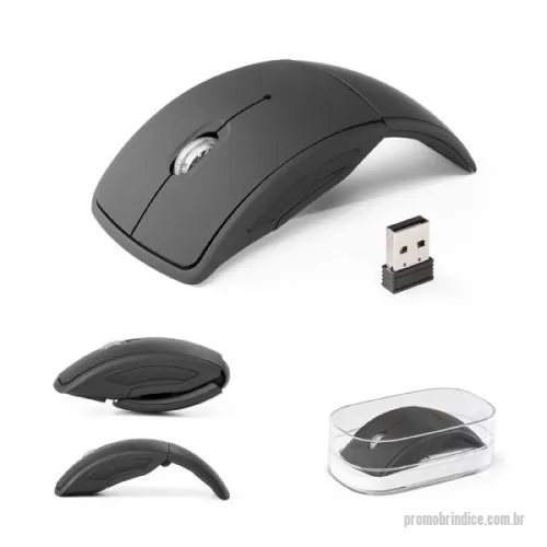 Mouse wireless personalizado - Mouse Wirelees 2.4G Dobravel Promocional