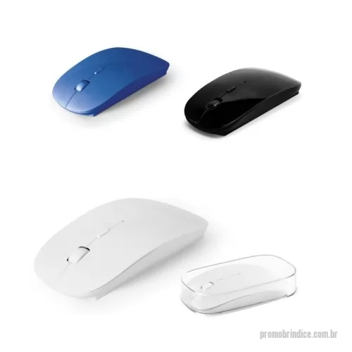 Mouse wireless personalizado - Mouse wireless 2.4G. ABS. Incluso 2 pilhas AAA. Em caixa transparente. 57 x 113 x 20 mm | Caixa: 64 x 120 x 36 mm
