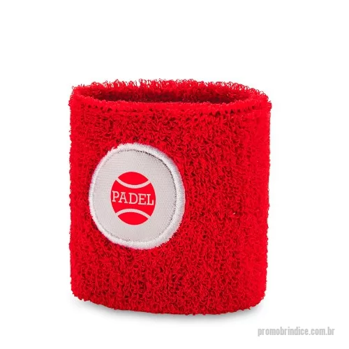 Munhequeira personalizada - Munhequeira para Pulso Personalizada, Cores Azul, vermelha, branco e preto, Tecido Atoalhado