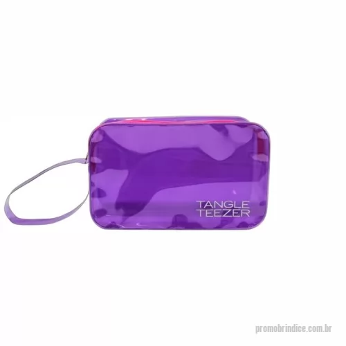 Necessaire em Pvc personalizado - Necessaire com alça personalizada - PVC - MEDIDA: 20X12X8