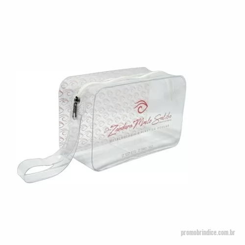 Necessaire em Pvc personalizado - Necessaire com alça - PVC - MEDIDA: 20x12x8