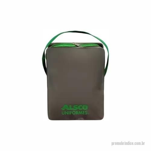 Necessaire em Pvc personalizado - Necessaire com alça e fole - PVC ALLKLEAR FUME - Medida: 15x20x5