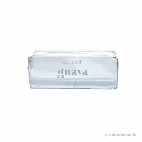 Necessaire em Pvc personalizado - Necessaire com ziper PVC - Personalizado - Medida: 21x8x6