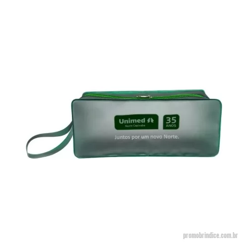 Necessaire em Pvc personalizado - Necessaire de PVC c/ alça - Medida: 25x10x10 - 28x12x12
