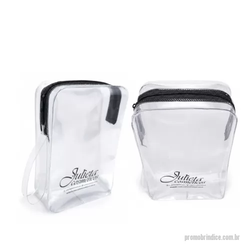 Necessaire em Pvc personalizado - NECESSAIRE COM ALÇA - PERSONALIZADA - MEDIDA: 14X22X6