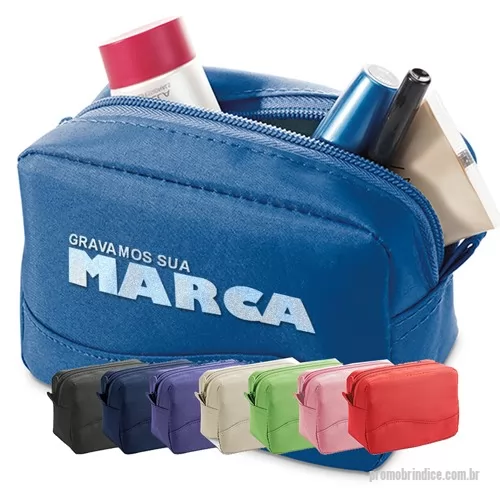 Nécessaire personalizado - Necessaire confeccionada em microfibra, várias cores. Tamanho 13x9x6