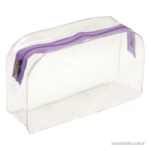 Nécessaire personalizado - Necessaire em PVC cristal, fechamento com ziper. Ideal para pequenos objetos e organizar bolsa.