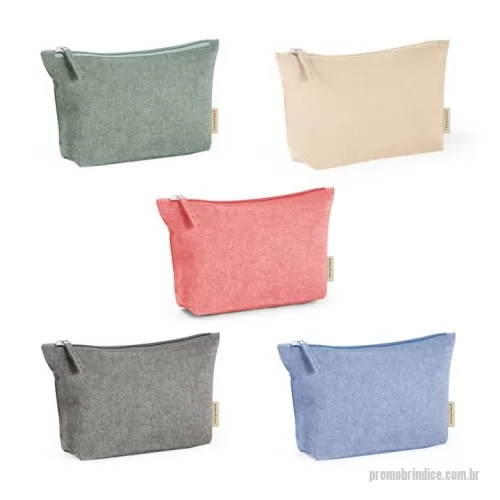 Nécessaire personalizado - Necessaire  Bolsa multifunções em 70% algodão reciclado e 30% poliéster reciclado (140 g/m²)