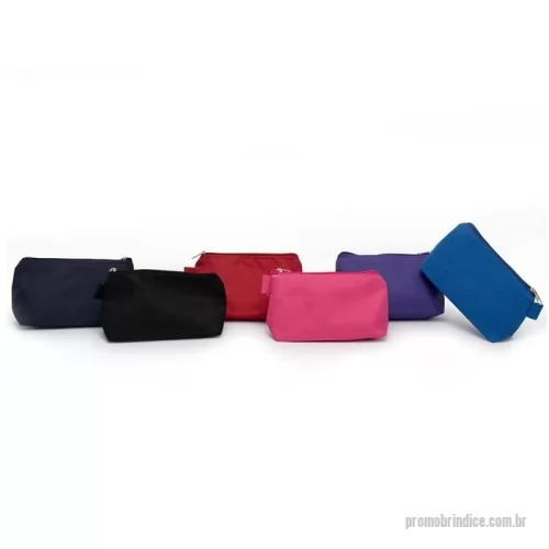Nécessaire personalizado - Nécessaire de nylon com alça pequena para acesso de chaveiro ou gancho.