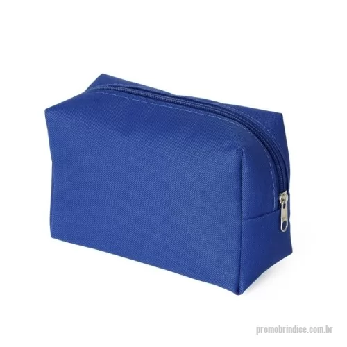 Nécessaire personalizado - Necessaire de nylon inteira colorida com zíper na parte superior e forro emborrachado.