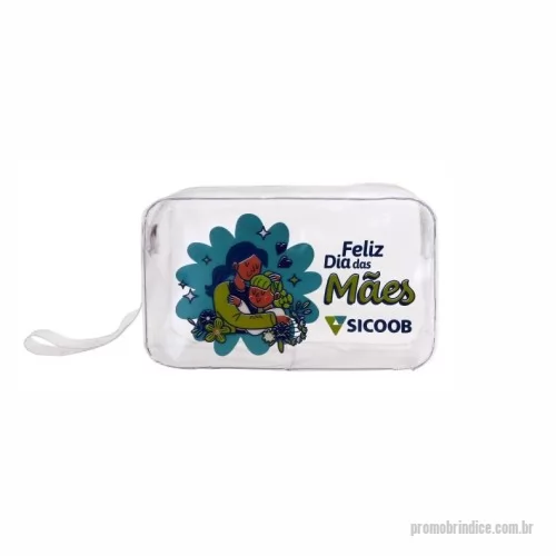 Nécessaire personalizado - NECESSAIRE COM ALÇA DE MÃO PERSONALIZADA, TAMANHO - 20X12X8